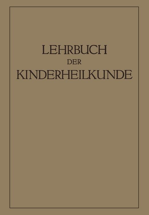 Produktbild: Lehrbuch der Kinderheilkunde