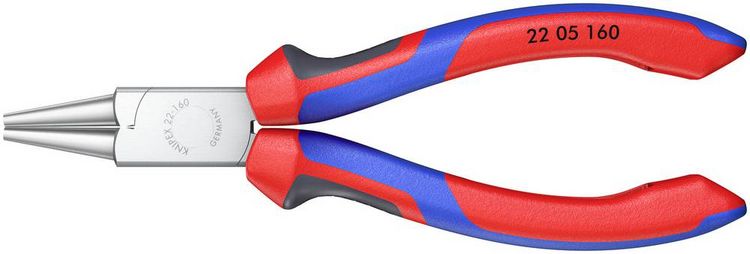 Produktbild: Knipex 22 05 160 Werkstatt Rundzange Gerade Chrom-Vanadium Elektrostahl 160mm