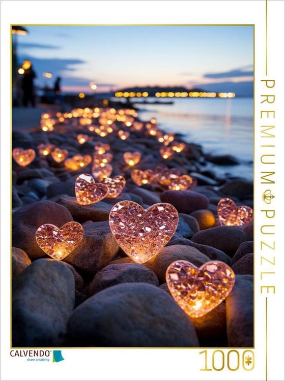 Produktbild: CALVENDO Puzzle Strand-Herz | 1000 Teile Lege-Gr&ouml;&szlig;e 64x48cm Foto-Puzzle f&uuml;r gl&uuml;ckliche Stunden