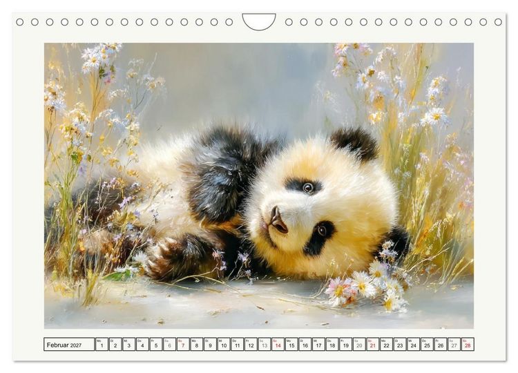 Produktbild: Pandas. Gl&uuml;cksmomente im Reich der B&auml;ren (Wandkalender 2027 DIN A4 quer), CALVENDO Monatskalender