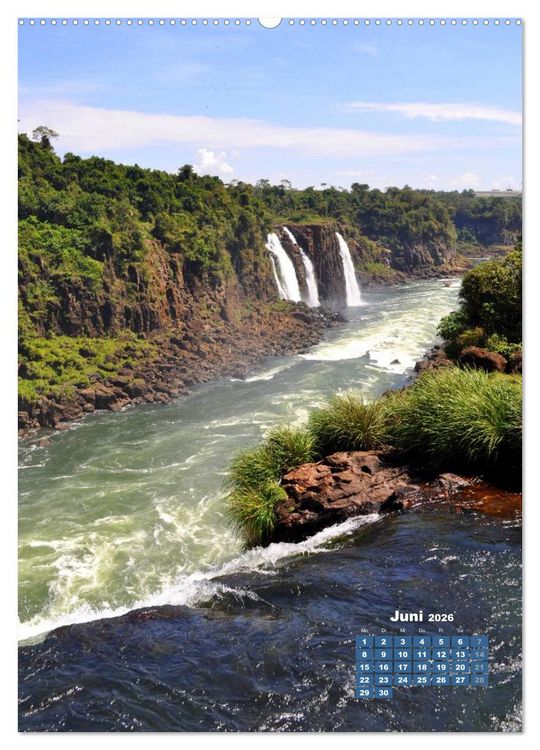 Produktbild: Wasserf&auml;lle S&uuml;damerikas - Iguazu Wasserf&auml;lle (Wandkalender 2026 DIN A2 hoch), CALVENDO Monatskalender