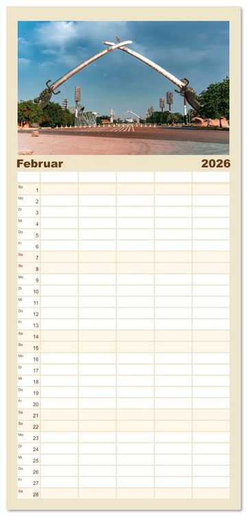 Produktbild: Familienplaner 2026 - Irak - Zwischen Stolz und Ver&auml;nderung mit 5 Spalten (Wandkalender, 21 x 45 cm) CALVENDO