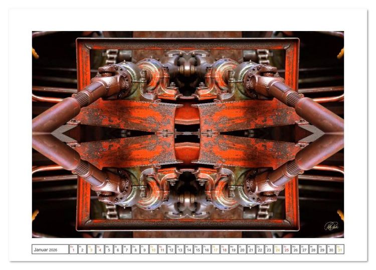 Produktbild: Faszination Spiegelung - Industrie und Technik (Tischkalender 2026 DIN A5 quer), CALVENDO Monatskalender