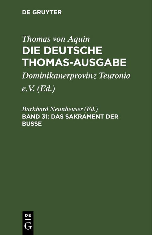 Produktbild: Das Sakrament der Busse