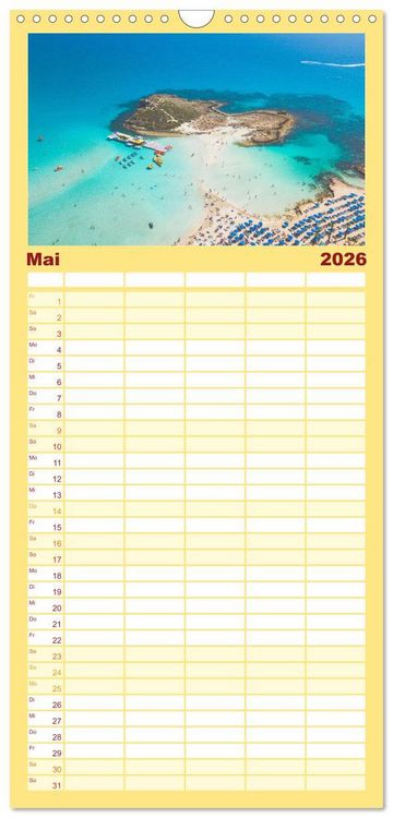 Produktbild: Familienplaner 2026 - Zypern - Eine bezaubernde Reise. mit 5 Spalten (Wandkalender, 21 x 45 cm) CALVENDO