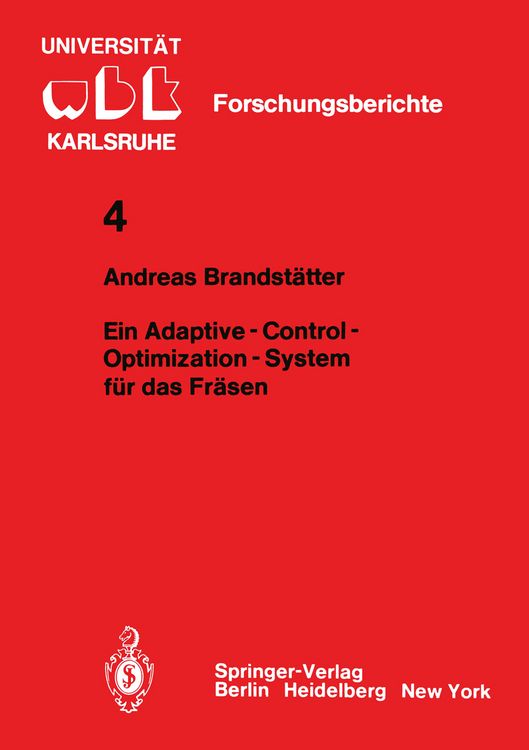 Produktbild: Ein Adaptive - Control - Optimization - System f&uuml;r das Fr&auml;sen