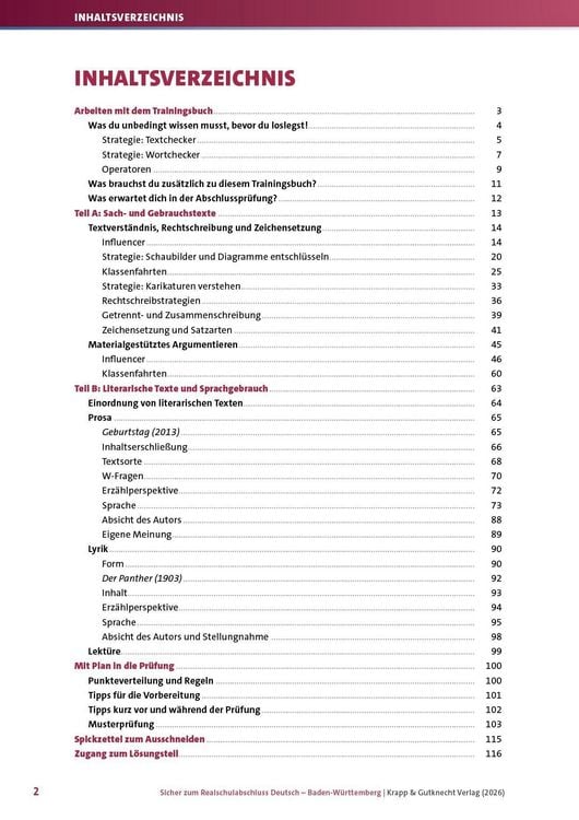 Produktbild: Sicher zum Realschulabschluss Deutsch Baden-W&uuml;rttemberg neues Pr&uuml;fungsformat 2027