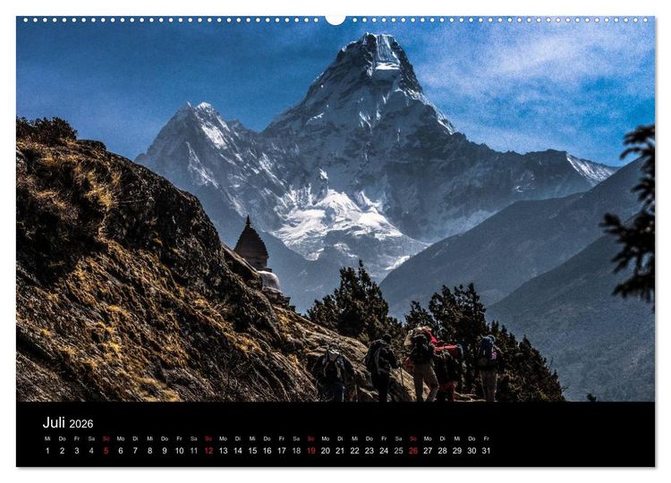 Produktbild: Everest-Nationalpark (hochwertiger Premium Wandkalender 2026 DIN A2 quer), Kunstdruck in Hochglanz