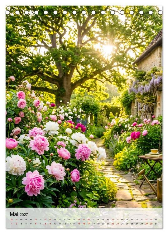 Produktbild: Provence Ein Garten im Wandel der Zeit (Tischkalender 2027 DIN A5 hoch), CALVENDO Monatskalender