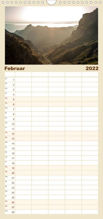 Produktbild: Familienplaner Teneriffa - Inmitten des Atlantischen Archipels (Wandkalender 2022 , 21 cm x 45 cm, hoch)