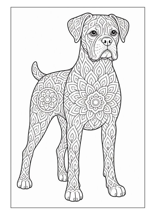 Produktbild: Mandala Malbuch Hunde f&uuml;r Kinder ab 8 Jahren mit 50 sch&ouml;nen Ausmalbildern