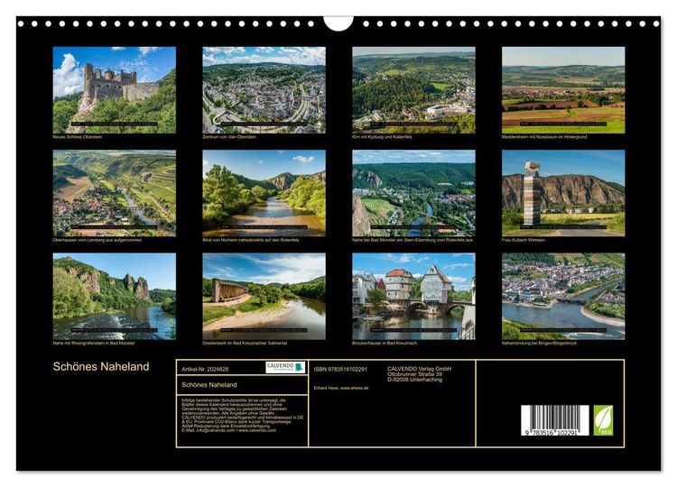 Produktbild: Sch&ouml;nes Naheland (Wandkalender 2026 DIN A3 quer), CALVENDO Monatskalender