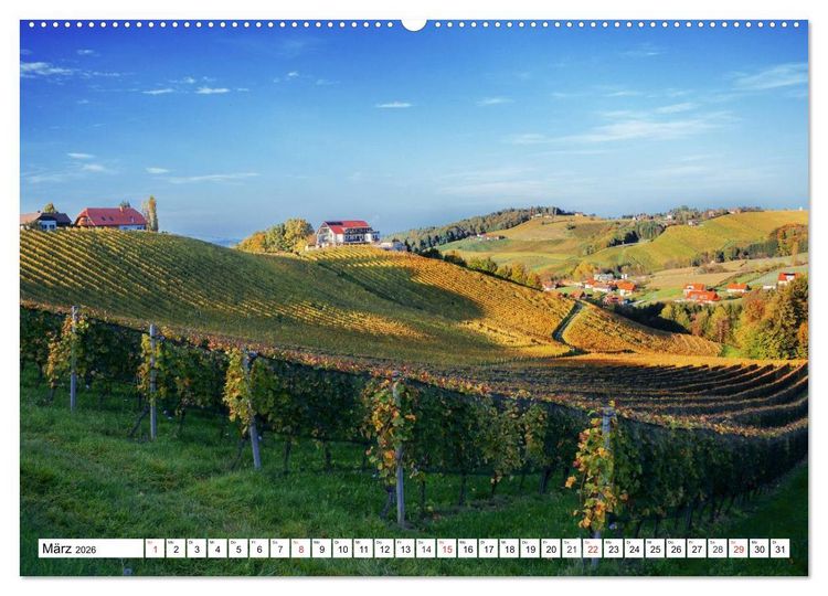 Produktbild: Geliebte Steiermark im Herzen &Ouml;sterreichs (hochwertiger Premium Wandkalender 2026 DIN A2 quer), Kunstdruck in Hochglanz