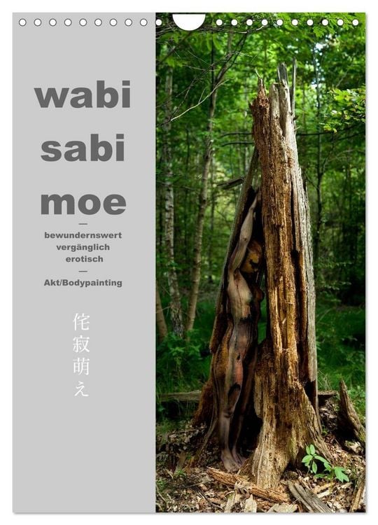 Produktbild: wabi sabi moe &mdash; bewundernswert verg&auml;nglich erotisch &mdash; Akt/Bodypainting (Wandkalender 2026 DIN A4 hoch), CALVENDO Monatskalender