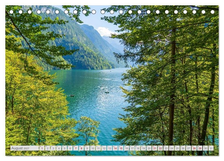 Produktbild: Malerische Bergseen in den bayerischen Alpen (Tischkalender 2027 DIN A5 quer), CALVENDO Monatskalender