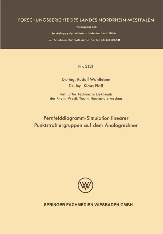 Produktbild: Fernfelddiagramm-Simulation linearer Punktstrahlergruppen auf dem Analogrechner