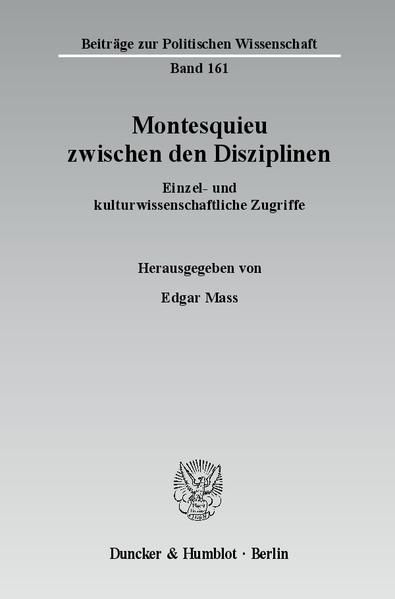 Produktbild: Montesquieu zwischen den Disziplinen.