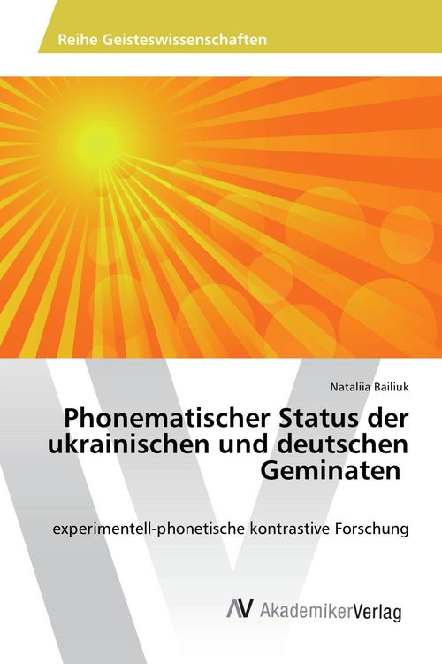 Produktbild: Phonematischer Status der ukrainischen und deutschen Geminaten