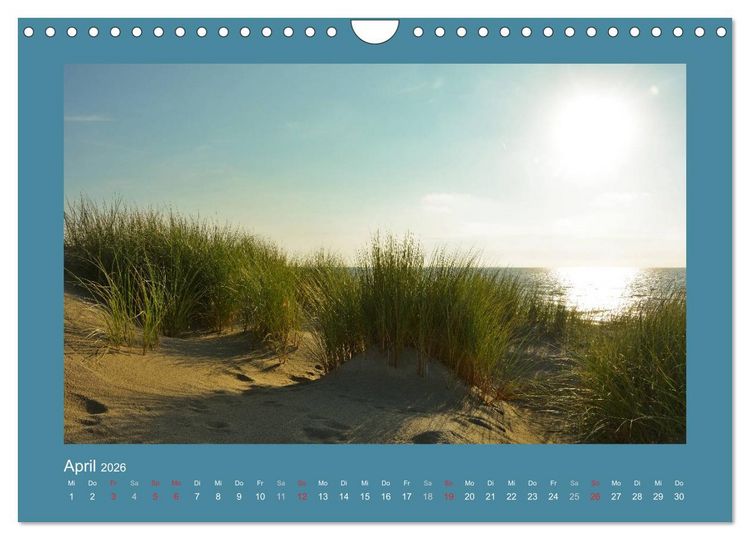 Produktbild: Sandd&uuml;nen an der Nordsee in den Niederlanden (Wandkalender 2026 DIN A4 quer), CALVENDO Monatskalender