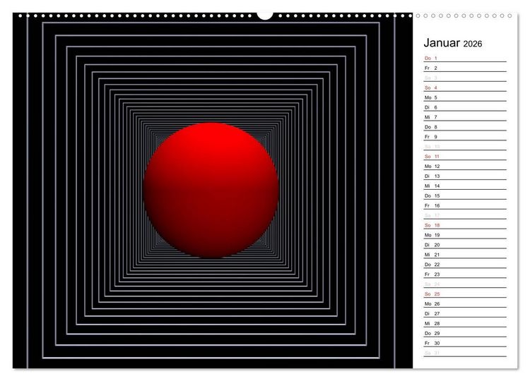 Produktbild: Mit Geometrie durch das Jahr (hochwertiger Premium Wandkalender 2026 DIN A2 quer), Kunstdruck in Hochglanz