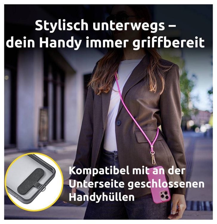 Produktbild: Intenso USB-C&reg; Kabel USB 2.0 USB-C&reg; Stecker, USB-C&reg; Stecker 1.65 m Neonpink Handykette 7991004 Datenkabel, Ladekabel