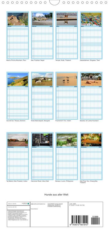 Produktbild: Familienplaner Hunde aus aller Welt (Wandkalender 2022 , 21 cm x 45 cm, hoch)
