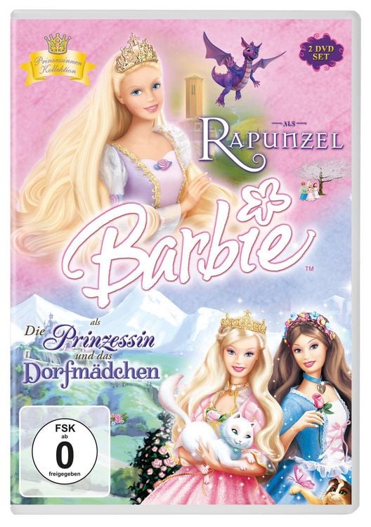Produktbild: Barbie&trade; als Rapunzel & Barbie&trade; als Die Prinzessin und das Dorfm&auml;dchen [2 DVDs]