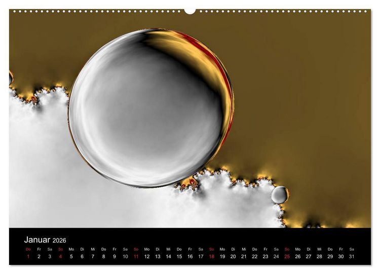 Produktbild: Fraktale Welten 2 (Wandkalender 2026 DIN A2 quer), CALVENDO Monatskalender