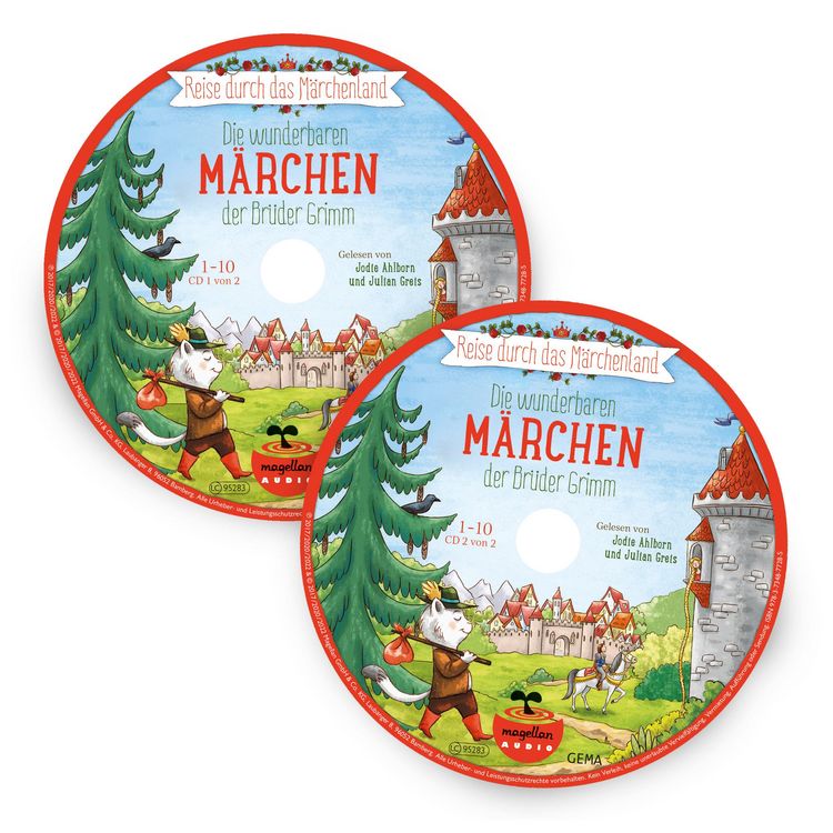Produktbild: Reise durch das M&auml;rchenland - Die wunderbaren M&auml;rchen der Br&uuml;der Grimm (Audio-CD)
