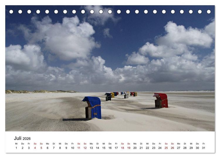 Produktbild: Insel Amrum - Ein Juwel unterm norddeutschen Himmel (Tischkalender 2026 DIN A5 quer), CALVENDO Monatskalender