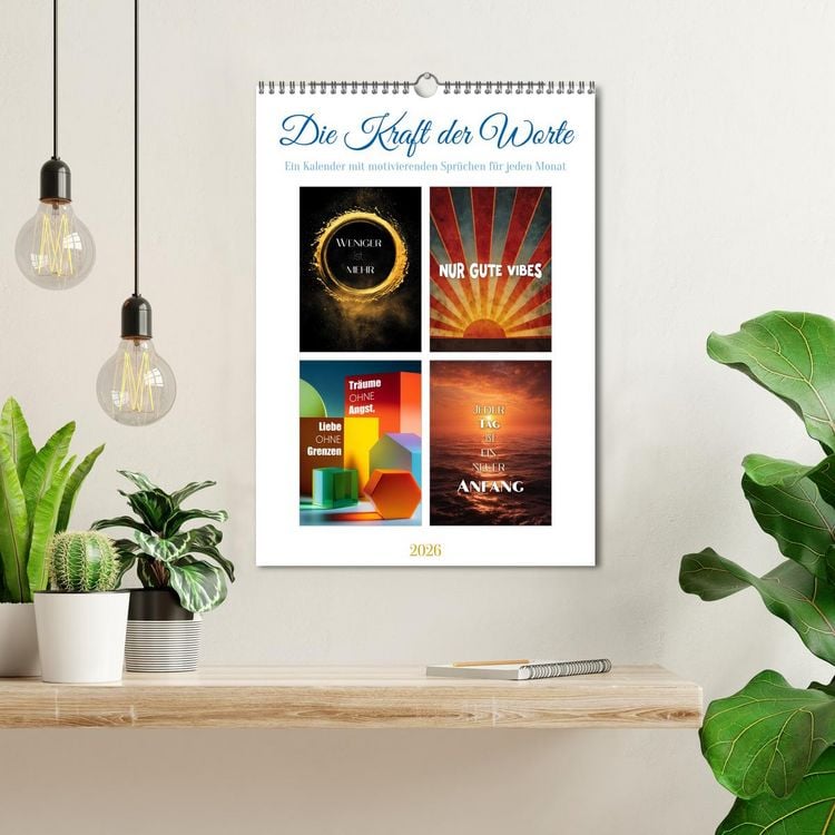 Produktbild: Die Kraft der Worte (Wandkalender 2026 DIN A3 hoch), CALVENDO Monatskalender