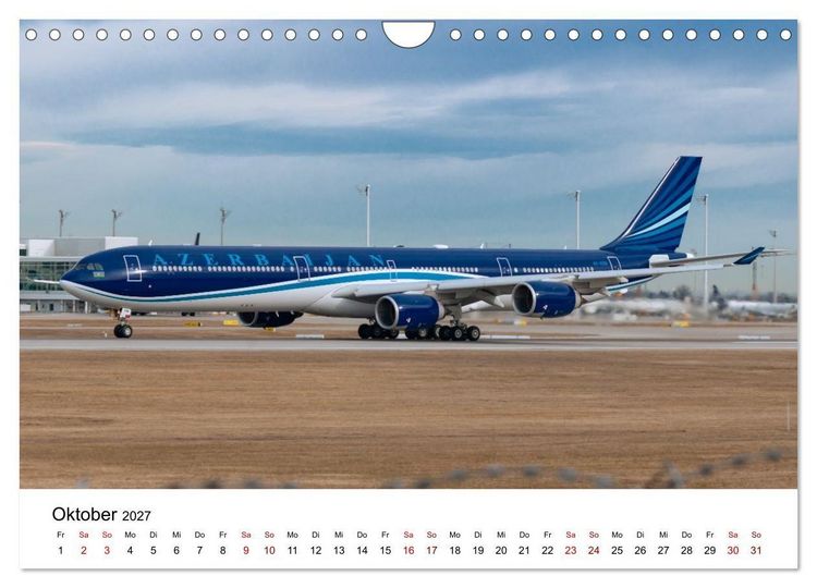 Produktbild: Airbus A340 Der fliegende Bleistift (Wandkalender 2027 DIN A4 quer), CALVENDO Monatskalender