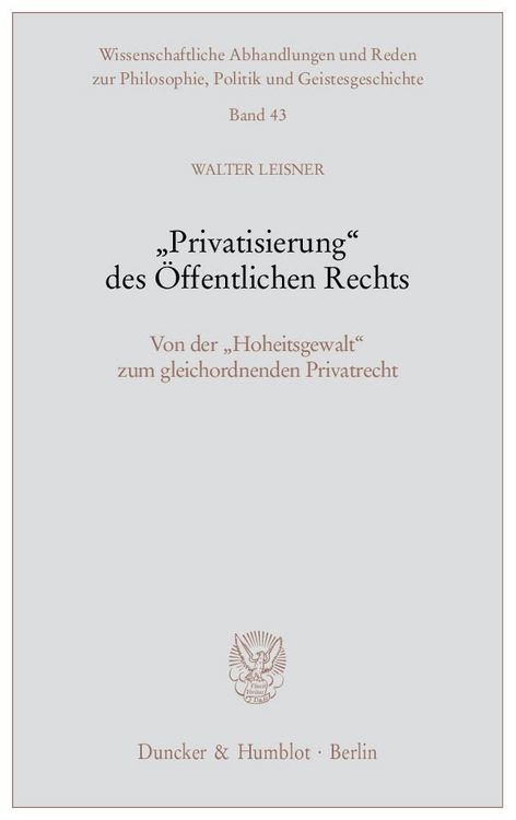 Produktbild: "Privatisierung" des &Ouml;ffentlichen Rechts.
