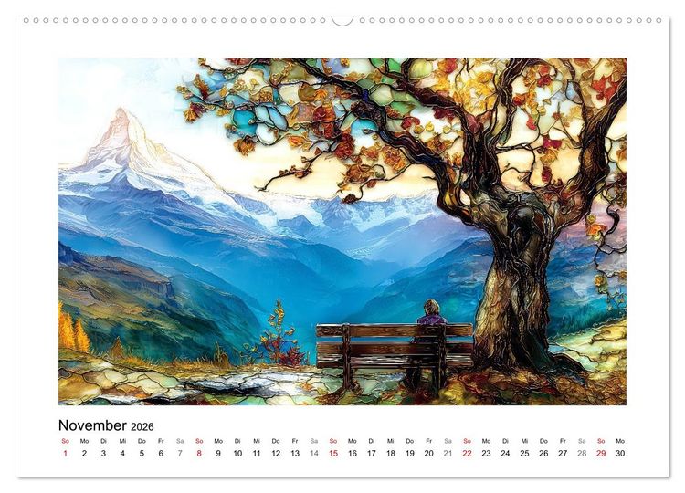 Produktbild: Die Farben der Berge (Wandkalender 2026 DIN A2 quer), CALVENDO Monatskalender