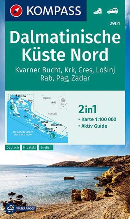 Bild vom Artikel KOMPASS Wanderkarte 2901 Dalmatinische Küste Nord 1:100.000 vom Autor Kompass-Karten GmbH