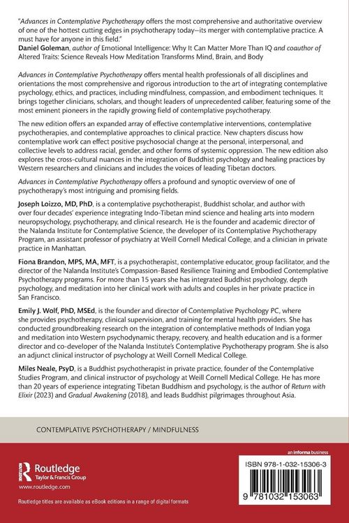 Produktbild: Advances in Contemplative Psychotherapy