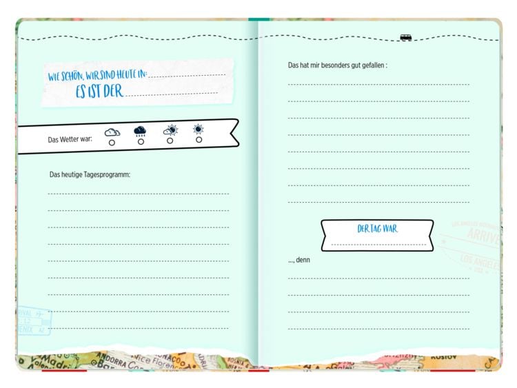 Produktbild: Reisetagebuch (Landkarte)