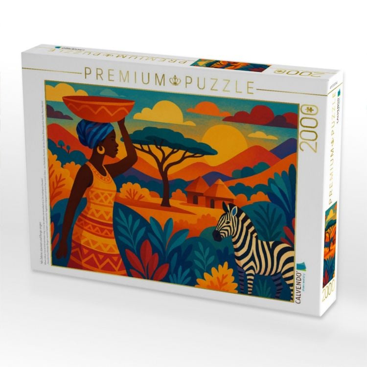 Produktbild: CALVENDO Puzzle Wo Zebras staunen und Berge singen | 2000 Teile Lege-Gr&ouml;&szlig;e 90x67cm Foto-Puzzle f&uuml;r gl&uuml;ckliche Stunden