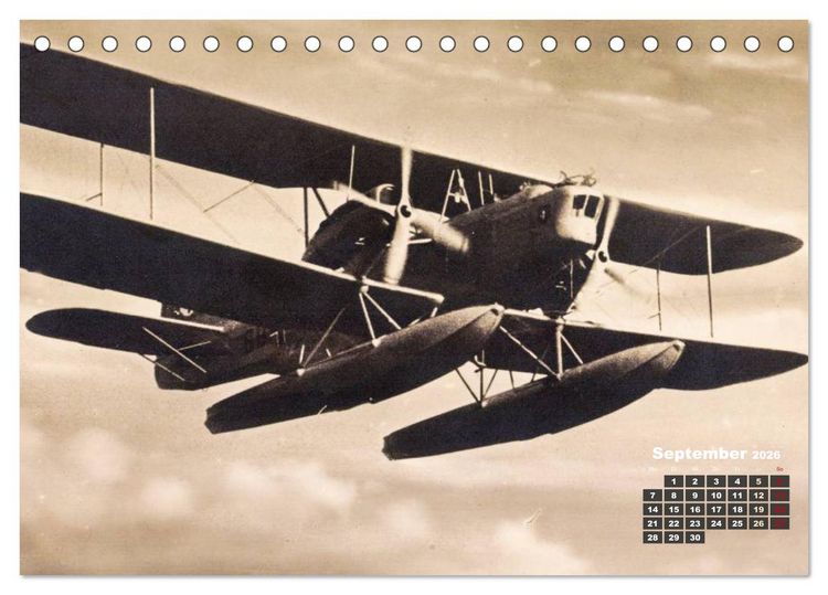 Produktbild: Doppeldecker entdeckt auf historischen Postkarten (Tischkalender 2026 DIN A5 quer), CALVENDO Monatskalender