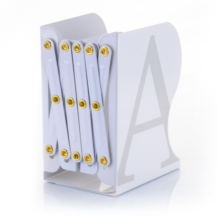 Produktbild: MyLibrary A-Z Metall-Buchregal Wei&szlig;