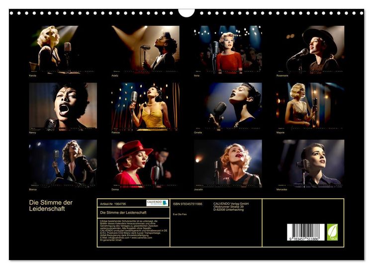 Produktbild: Die Stimme der Leidenschaft (Wandkalender 2026 DIN A3 quer), CALVENDO Monatskalender