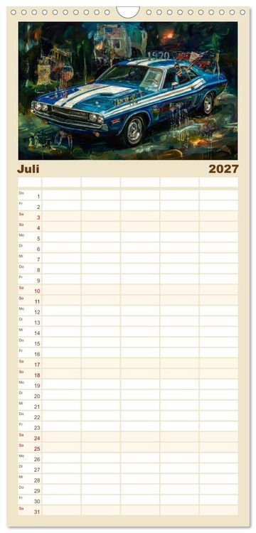 Produktbild: Familienplaner 2027 - Steroide auf vier R&auml;dern mit 5 Spalten (Wandkalender, 21 x 45 cm) CALVENDO