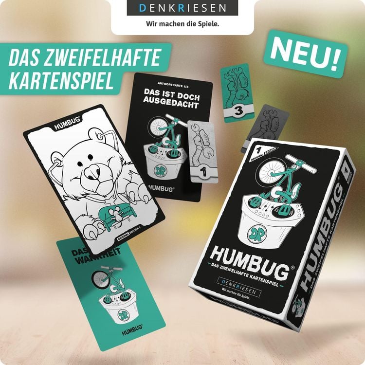 DENKRIESEN - HUMBUG® Original Edition Nr. 1 - Das zweifelhafte Kartenspiel