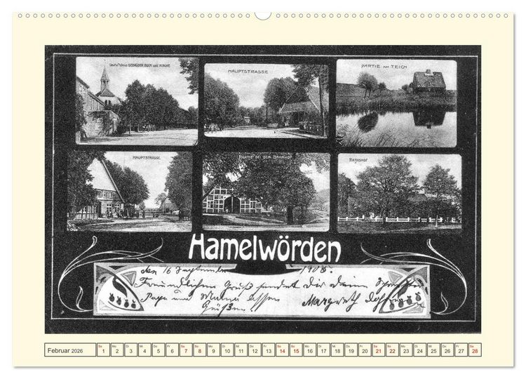 Produktbild: Gruss aus Hamelw&ouml;rden - Kehdingens sch&ouml;nstes Dorf in alten Ansichten (hochwertiger Premium Wandkalender 2026 DIN A2 quer), Kunstdruck in Hochglanz