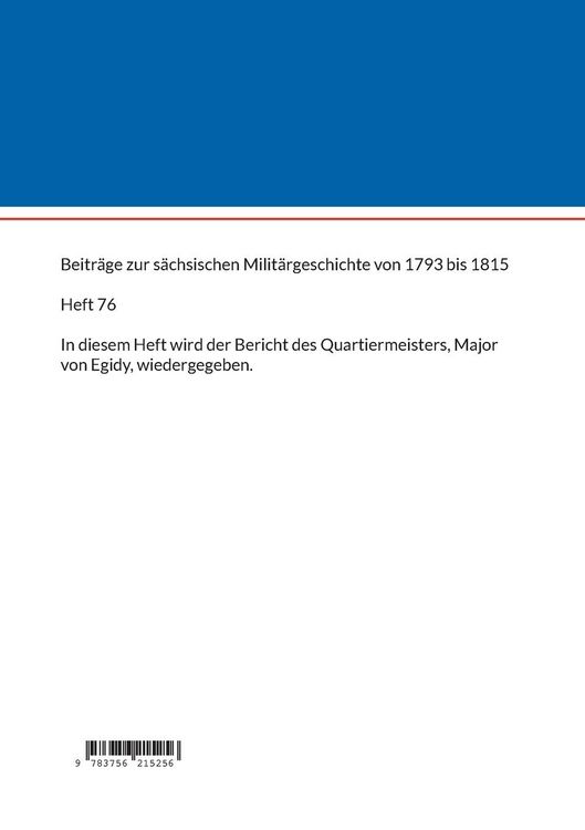 Produktbild: Die Berichte der s&auml;chsischen Truppen aus dem Feldzug 1806 (XI)