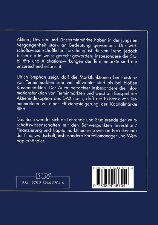 Produktbild: Informationseffizienz von Aktienindexoptionen