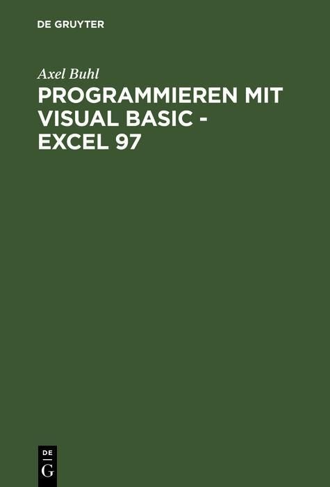 Produktbild: Programmieren mit Visual Basic - Excel 97