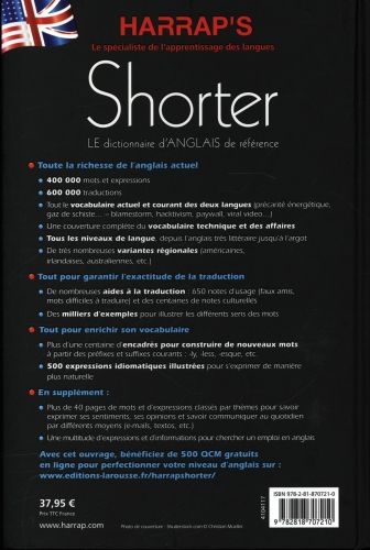 Produktbild: Harrap's shorter : le dictionnaire d'anglais