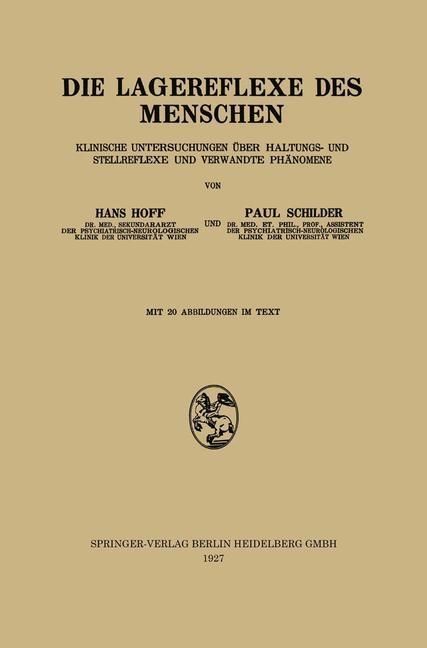 Produktbild: Die Lagereflexe des Menschen