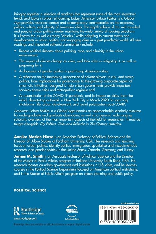 Produktbild: American Urban Politics in a Global Age